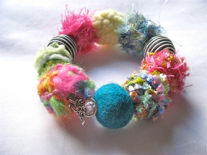 Fabric bracelet by Little Miss Crafty